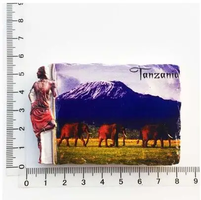 Ручная роспись Африка Танзания 3D смолы магнит на холодильник Зебра холодильник Туризм Сувенир Коллекционные вещи подарок