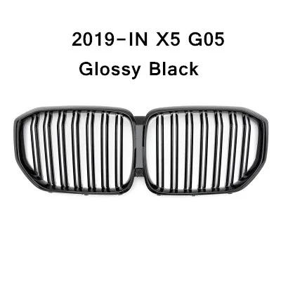 Оригинальное качество+ G05 новейший стиль одна пара Передняя решетка для почек для BMW X5 G05 G06 глянцевый черный гоночный сетчатый гриль - Цвет: Glossy Black