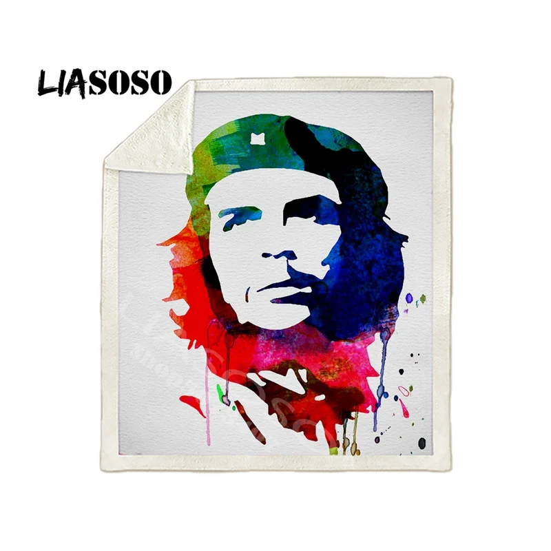 Постельные принадлежности плед 3D принт Che Guevara мода шерпа флисовое Покрывало Диван тонкое одеяло путешествия Пикник Туризм одеяло s