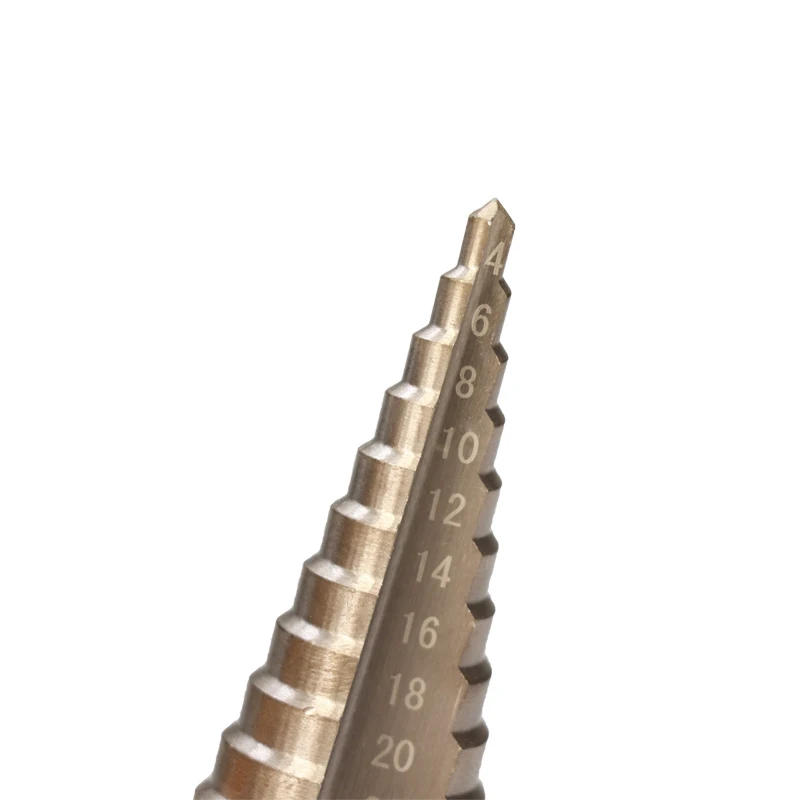 3pcs 4-12/20/32 Step Drill Bit Set HSS TiCN Coated Core Drill Bit Spiral Hole Cutter Straight Shank Step Cone Drill Metric Pagod
