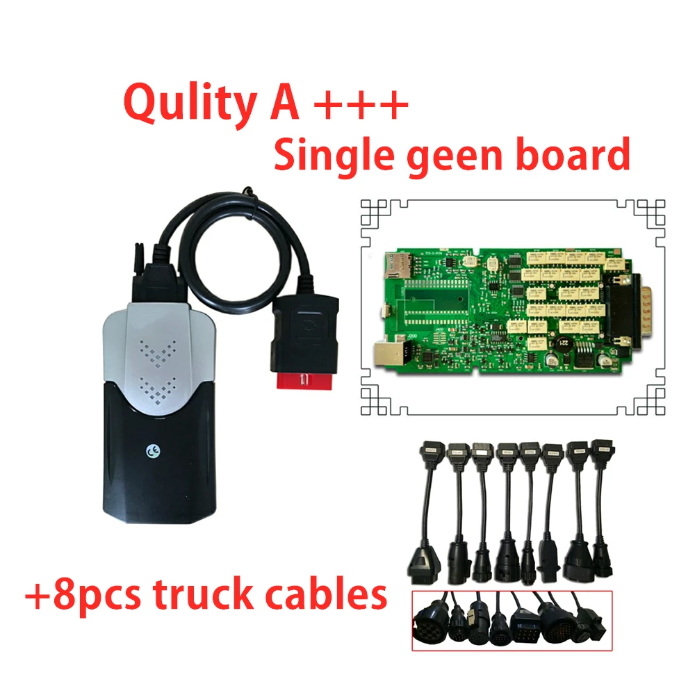 DHL W-O-W Snooper C-D-P V5.008 VD TCS C-D-P vci один pcb для delphis автомобилей и грузовиков obd2 Диагностический Инструмент+ 8 грузовых кабелей