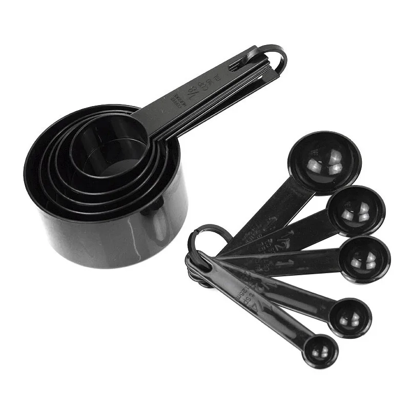 

10PCS/Lot Measuring Tool Cups High Quality Plastic Black Scoop Measuring Spoon Measuring Kitchen Supplies