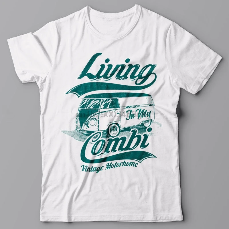 

T Shirt T Shirt Summer Famous Clothing Mens T-Shirt Graphic Tee - Living In My Combi Retro Pinup Pin Up Girlcrazy T Shirts