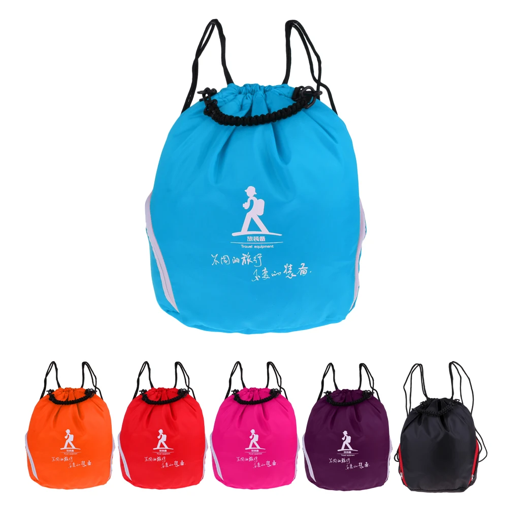 Unisex Bag Drawstring Sack Sport Travel Outdoor Backpack Waterproof Soft Lightweight and Durable Drawstring Backpack