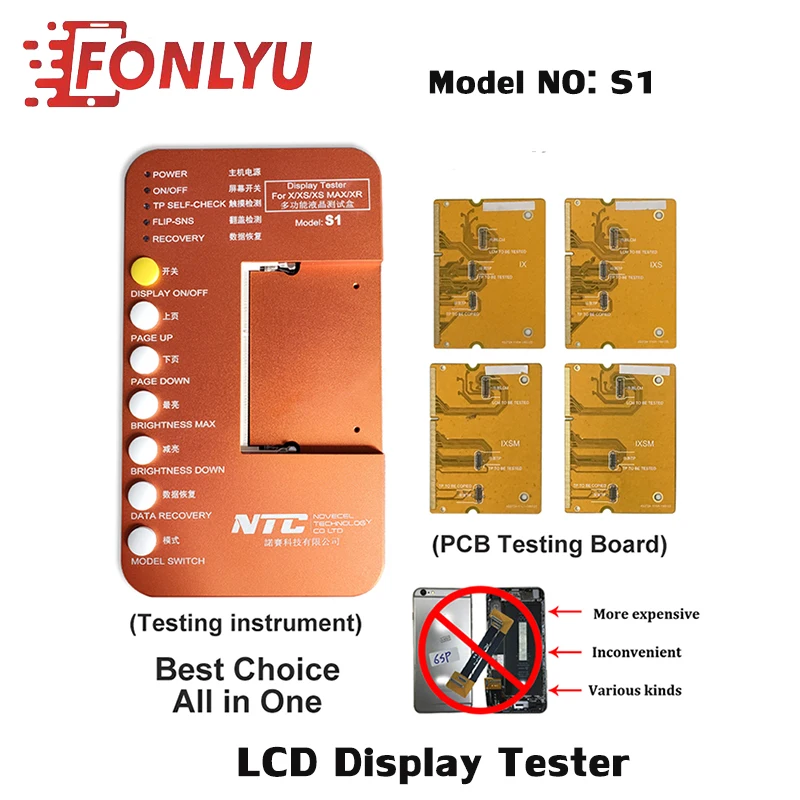 

Novecel S1 LCD Tester True Tone Repair for iphone 6s to 8P XR XSmax 11 Pro Max Display Digitizer 3D Touch Screen Tester Box Tool