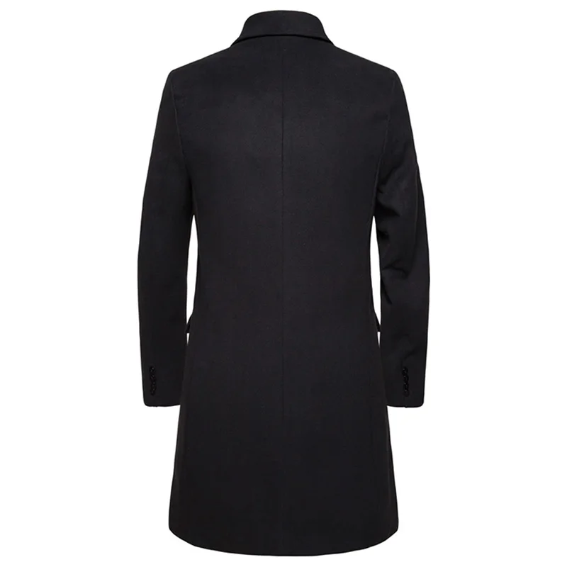 ZUSIGEL Korean Style Black Trench Coat Men Standard Collar Trench Men Coats Full Sleeve Patchwork Long Coat Men