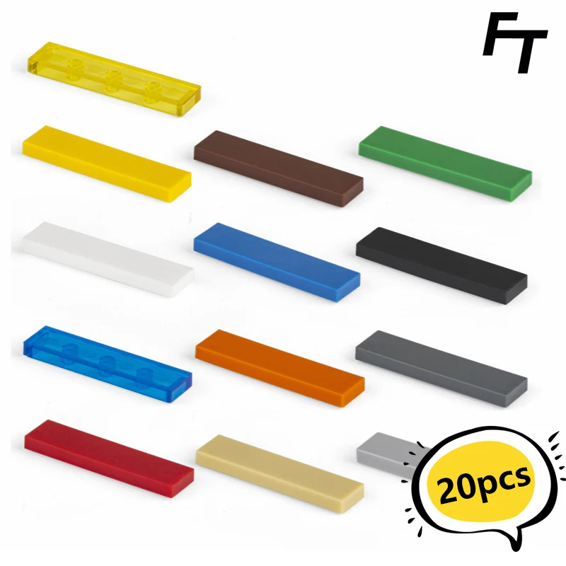 20pcs Small Particle 2431 Tile 1x4 DIY Building Blocks Compatible Creative Gift Building MOC Blocks Castle Toys