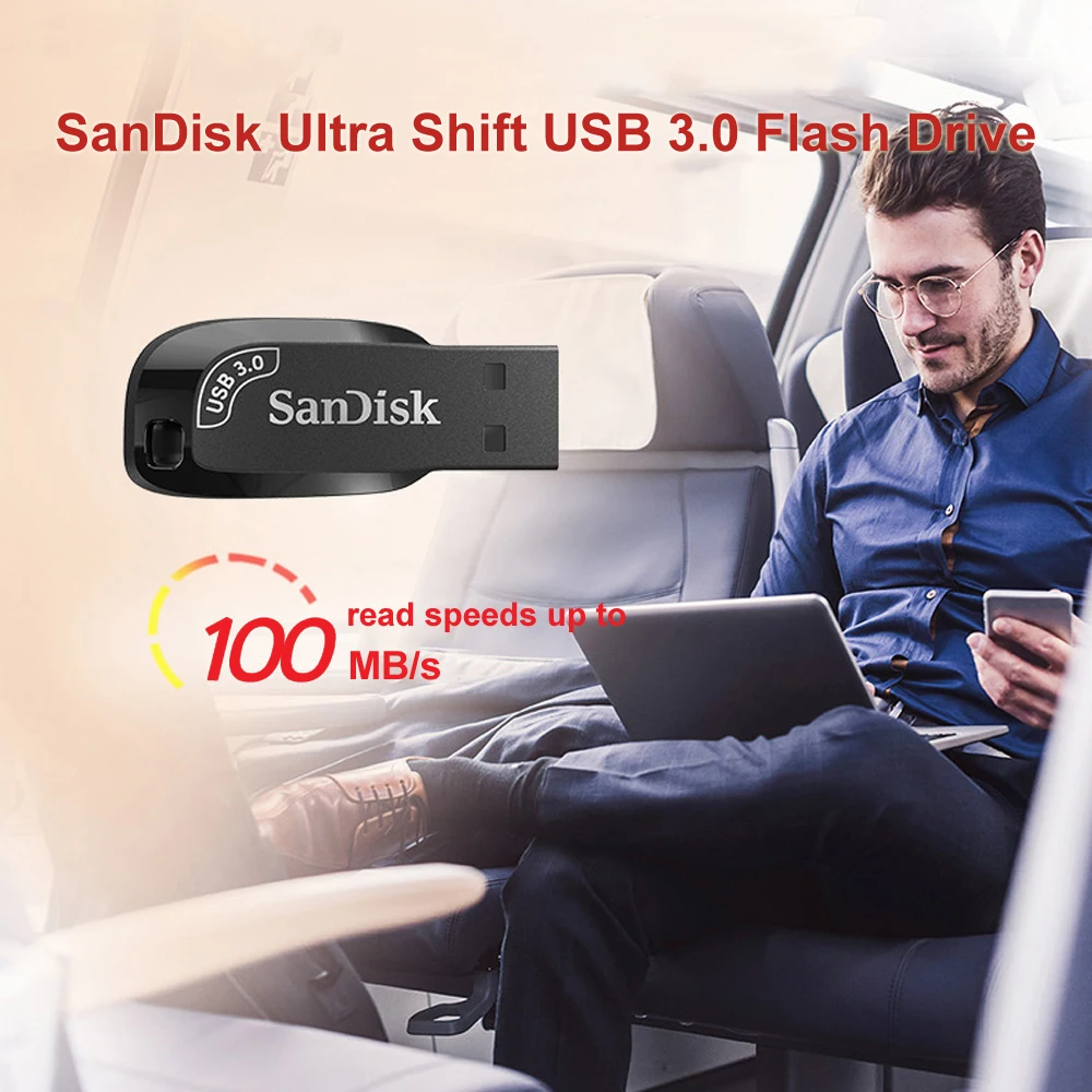 Original Sandisk Usb 3.0 Usb Flash Drive Cz410 32gb 64 128gb 256gb Pen Drive Memory Stick Preto u Disco Mini Pendrive 100 - Imagem 2