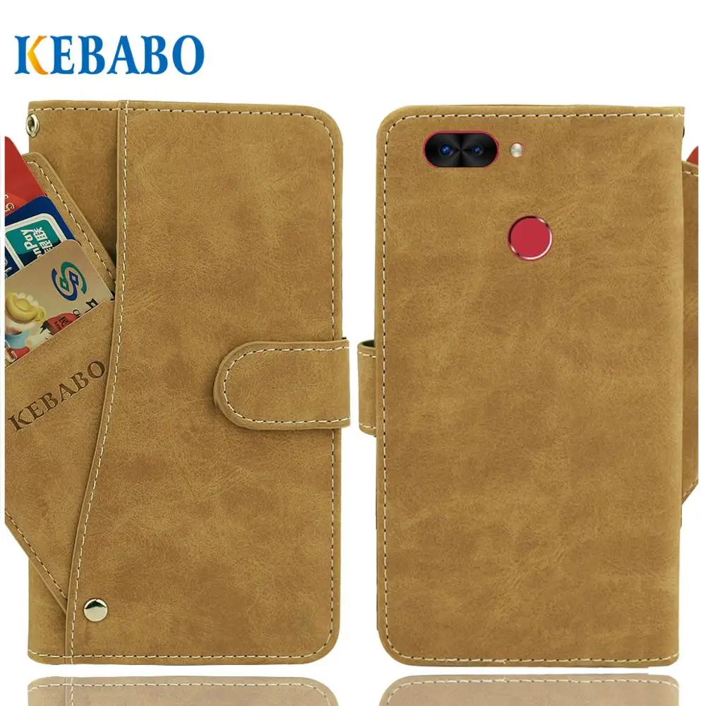 Кожаный кошелек INOI 5i Pro чехол 5 дюйма винтажный кожаный флип для телефона в