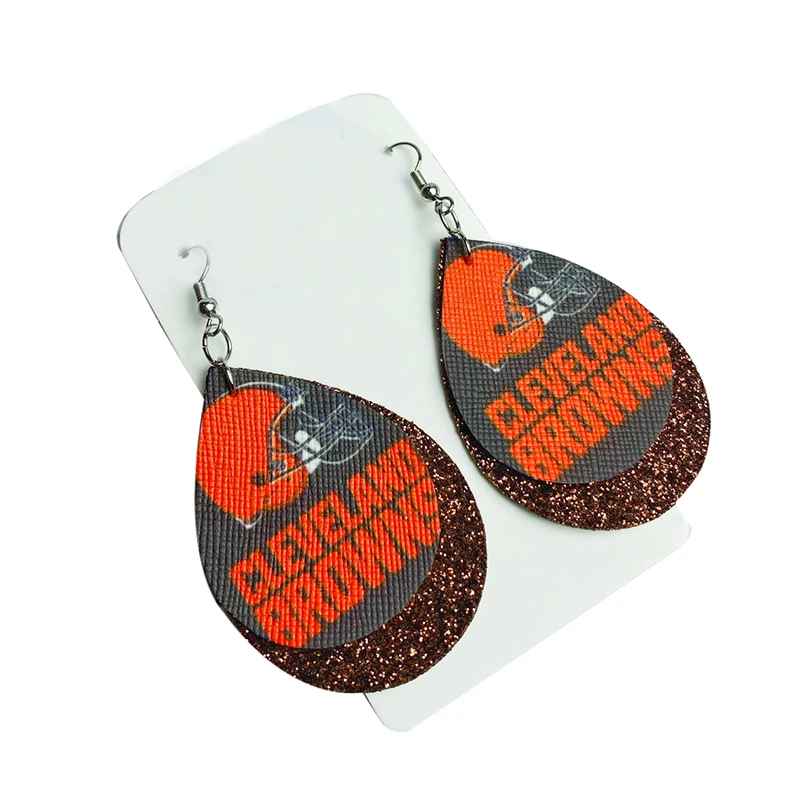 Кливлендские веерские серьги из искусственной кожи многослойные