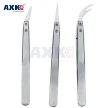 3 шт. Непроводящий керамический Пинцет IC SMD SMT Пинцет термостойкий 1000 градусов ручные инструменты DT506