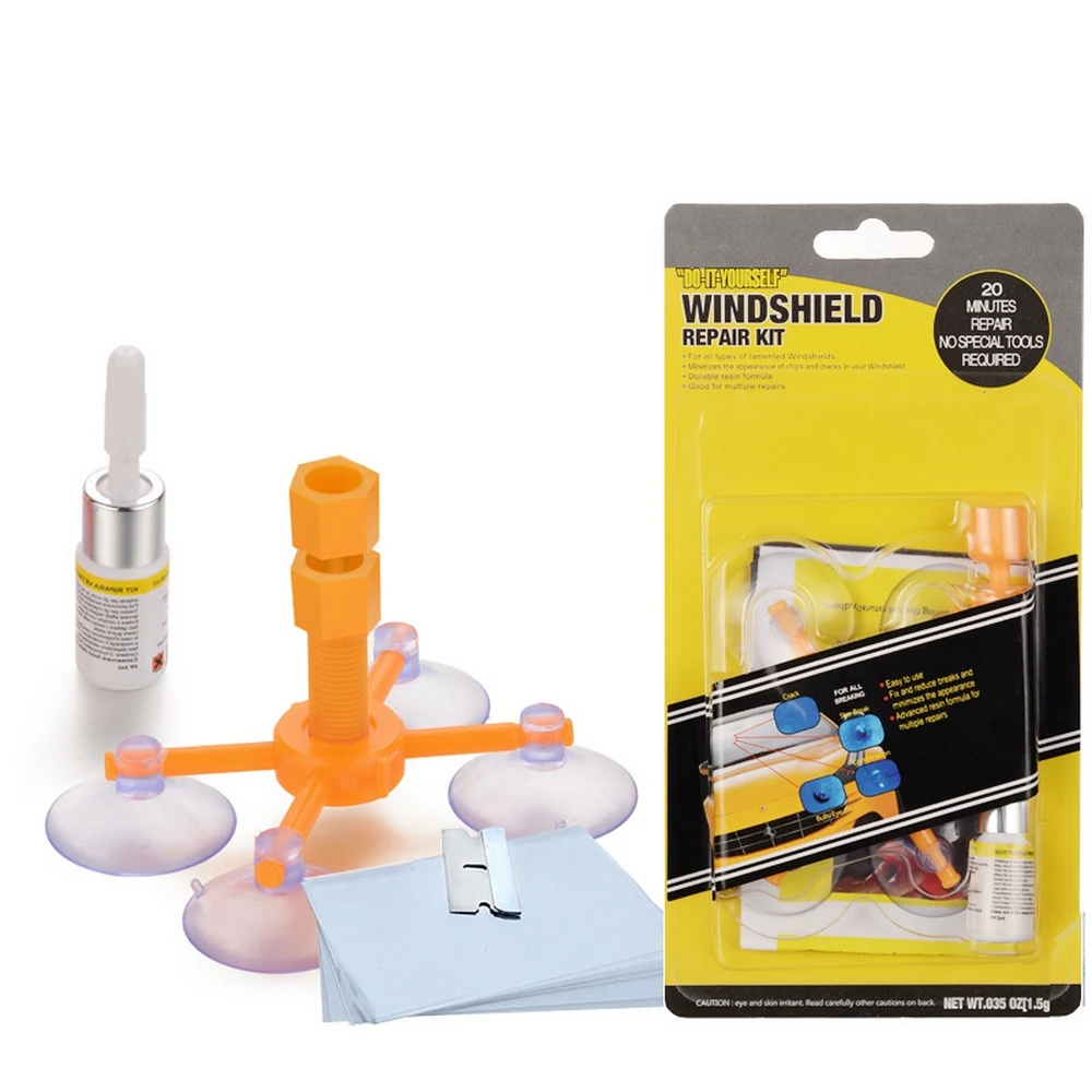 

Windshield Repair Kits Car Cracked Glass Scratch Crack Restore Window Screen Polishing Car Glass Scratch Repair Sucker