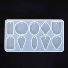 Epoxy Resin Molds for jewelry Making Oval Heart Round Shape Earring Chams Necklace Pendant Transparent Silicone Mold Accessories
