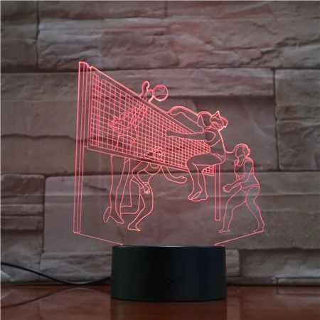 

The Sport Volleyball 3D Lamp Multi-color with Remote Battery Powered Nightlight Novetly Led Night Light Lamp Dcoration for Desk
