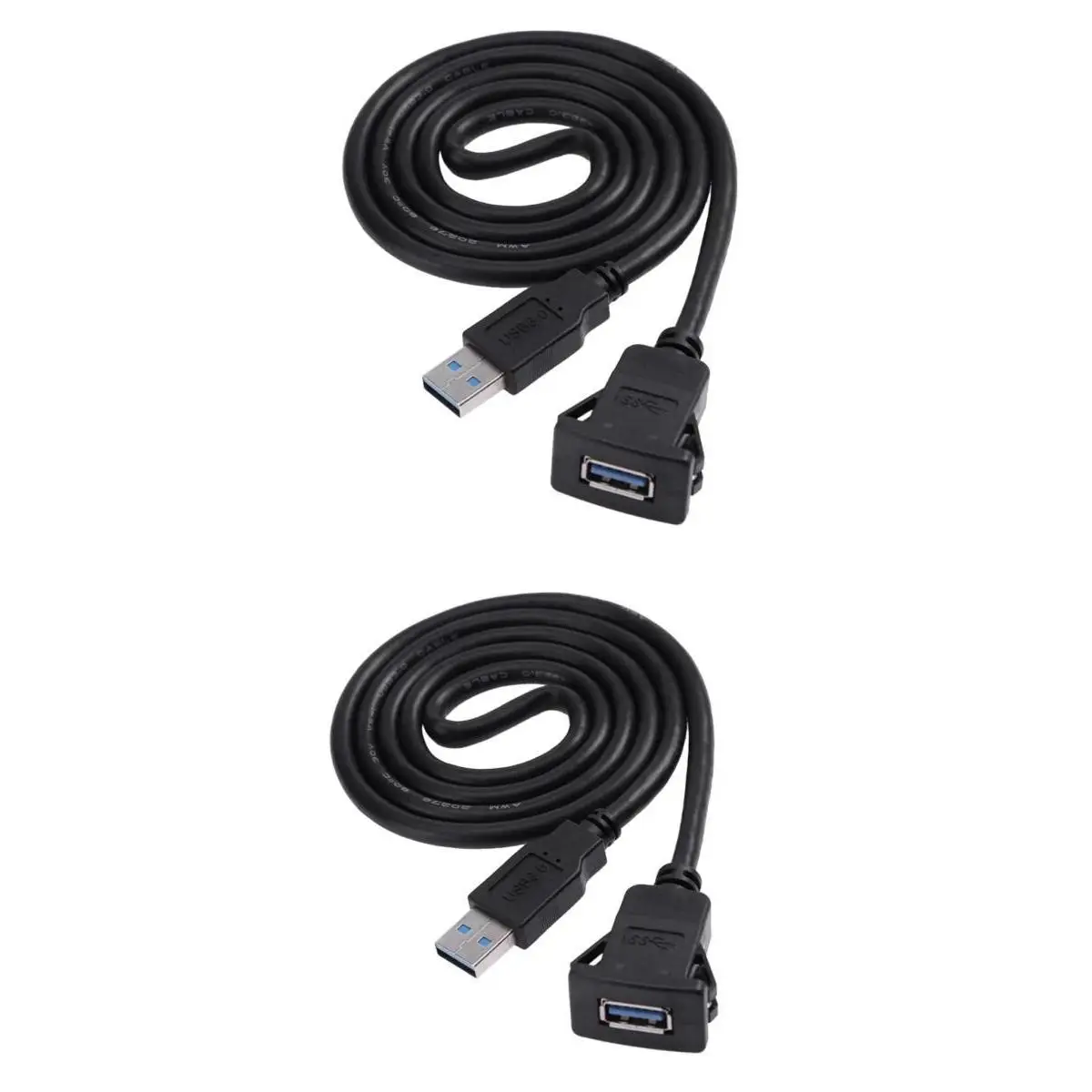 2 шт. USB 3,0 папа-мама AUX флеш-крепление автомобильное крепление Удлинительный кабель для автомобиля Грузовик Лодка мотоцикл панель приборной панели