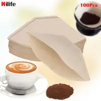 Wooden Original Hand Drip Paper Coffee Filter Green Tea Infuser 100Pcs/Bag Tea Bag Strainer Espresso Coffee Filter Packs
