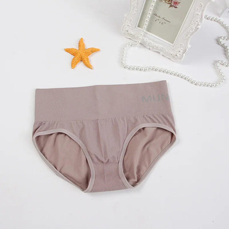 

A Generation of Fat English Lettered Seemless Panties Solid Color GIRL'S Buttock Lifting Breathable Briefs GIRL'S Students Knick