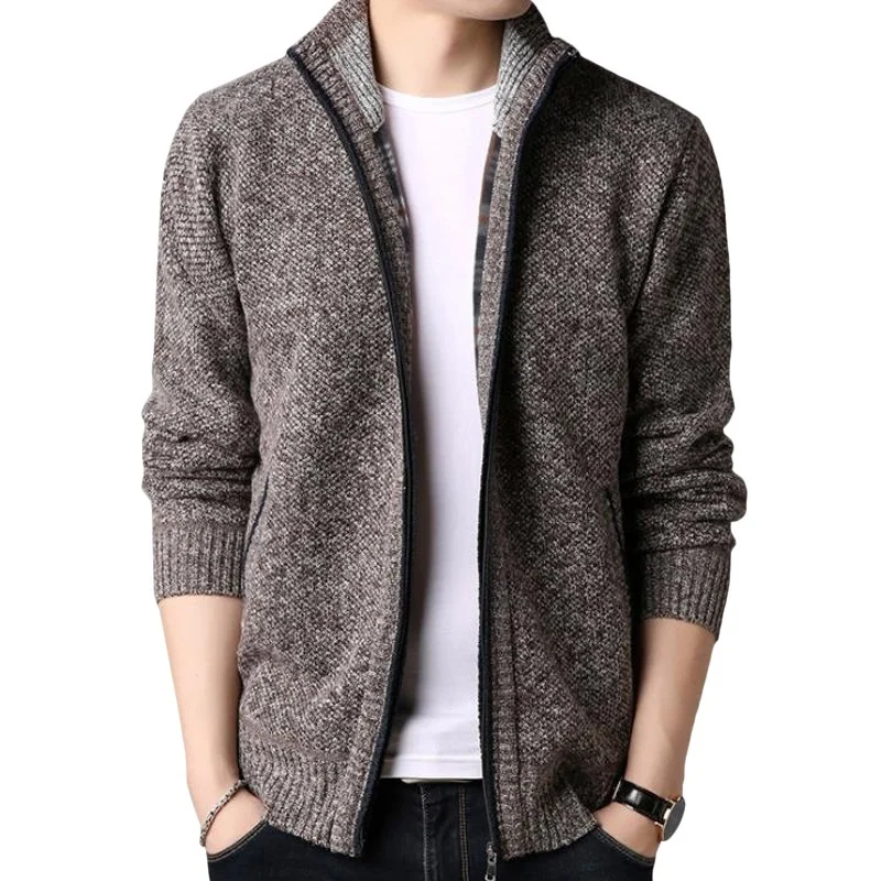 Cardigan Zipper Men Clothing Pocket Cardigan Knitwear Sweater Men Coat Autumn Winter Solid Long Sleeves Men's Sweater Cardigan Zipper Men Clothing Pocket Cardigan Knitwear Sweater Men Coat Autumn Winter Solid Long Sleeves Men's Sweater