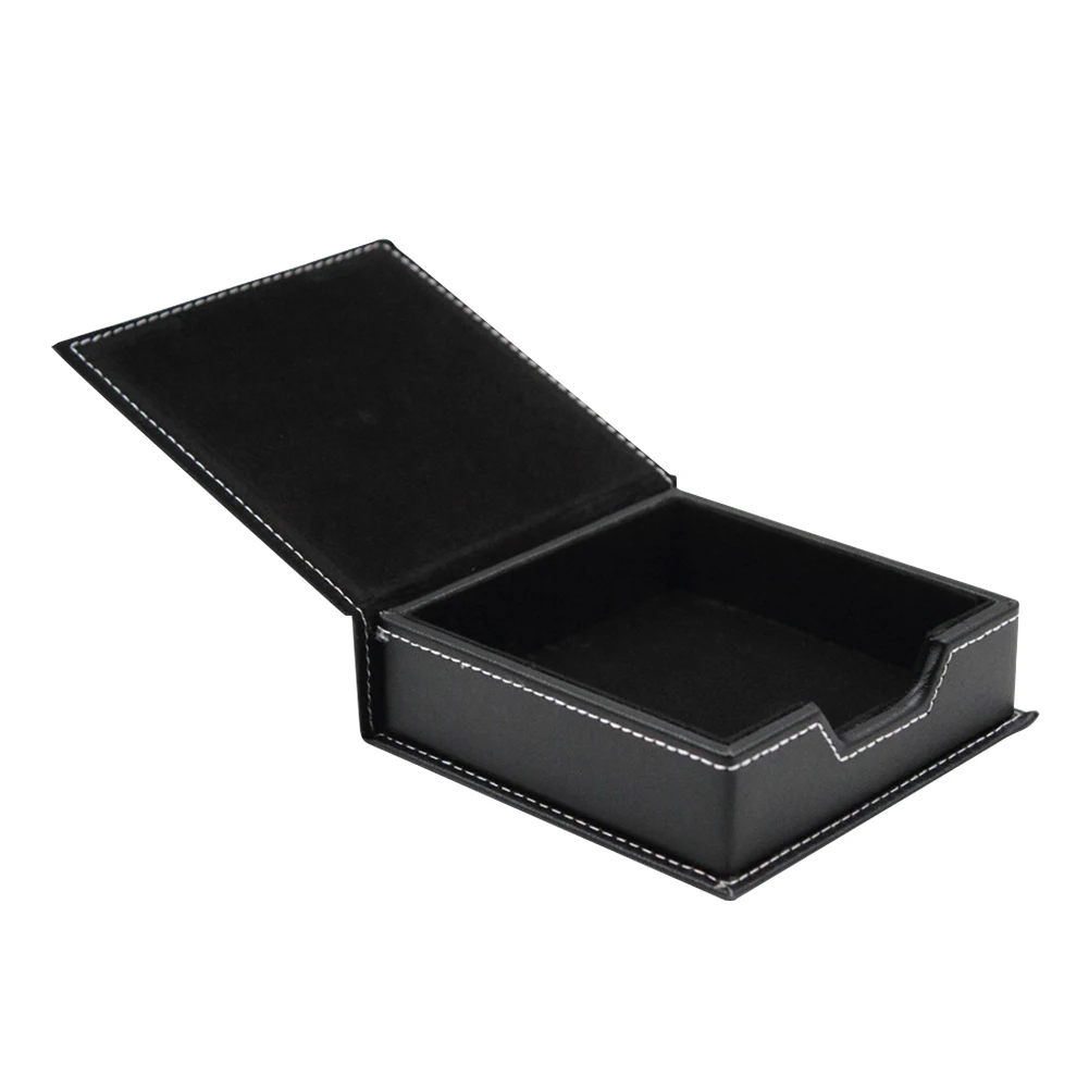 

Notes Box Home Stationery Sundries Office PU Leather Table Memo Card Storage Desktop School Organizer Hotel Business