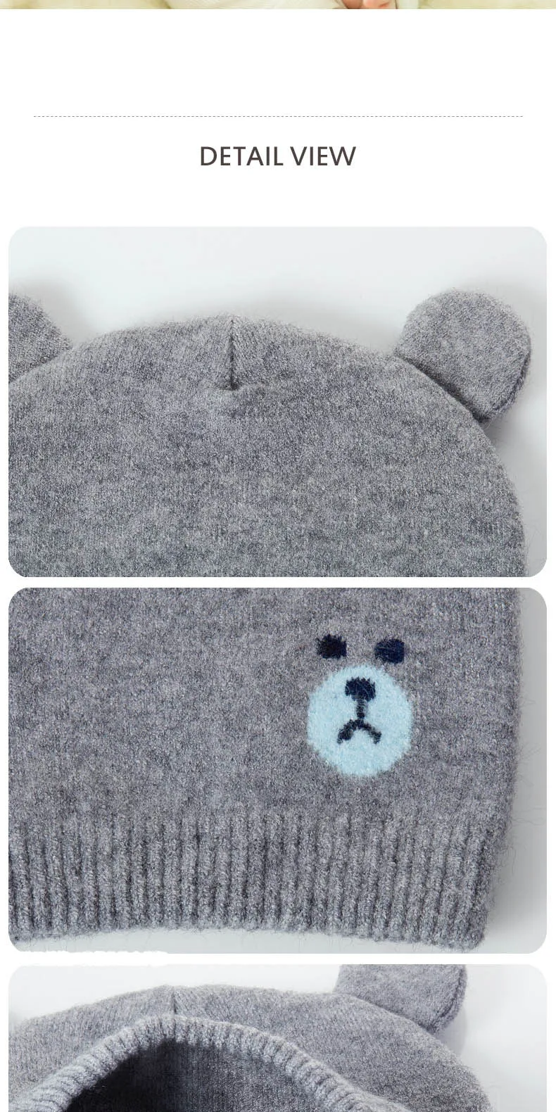 0-12 months Child baby WAutumn And Winter Knit hat infant Skull cap Warm ear protectors lovely Beanie Two-piece hat scarf Z135