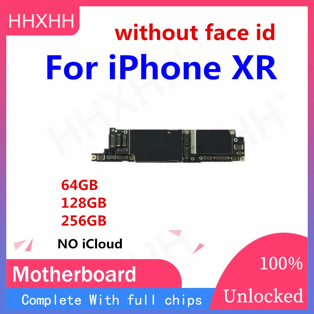 Для iphone XR материнская плата без лица ID разблокирована IOS обновление логическая плата XR оригинальная замененная плата 64 Гб/128 ГБ/256 ГБ материнская плата