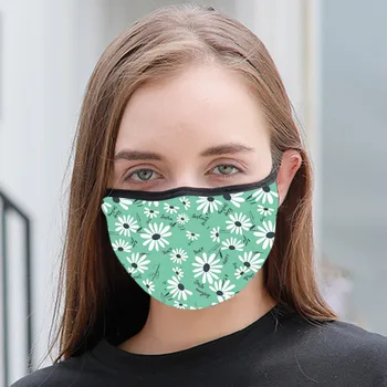 

Masks Unisex Outdoor Activated Carbon Cotton Print Breathable Dustproof Anti-spray Washable Reusable Safety Protective Masks