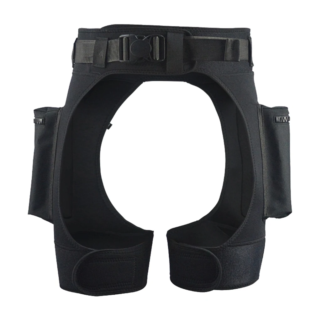 Mens Wetsuit Short Pants Stretch Shorts with Pockets and Quick Release Buckle Adjustable Waist Belt Swimming Diving Shorts