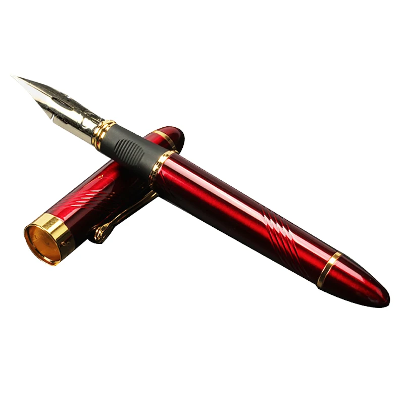 Screw Red Jinhao качество G перо металлическое модифицированное Caneta каллиграфия круглый корпус цветок тело английская перьевая ручка канцелярские заменители dip Ручка - Цвет: Screw Red