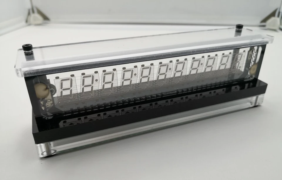 Screen Display Desktop VFD Clock Digital LED Clock Creative Home Ambient Light VFD Screen Measure Temperature Humidity