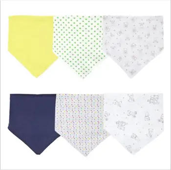 

2019 New 6PCS Baby Bibs 0 3 6 12 24M Cotton Waterproof Infant Boys Girls Baby Bibs Bandana Baby Girl Stuff Bandana Bibs