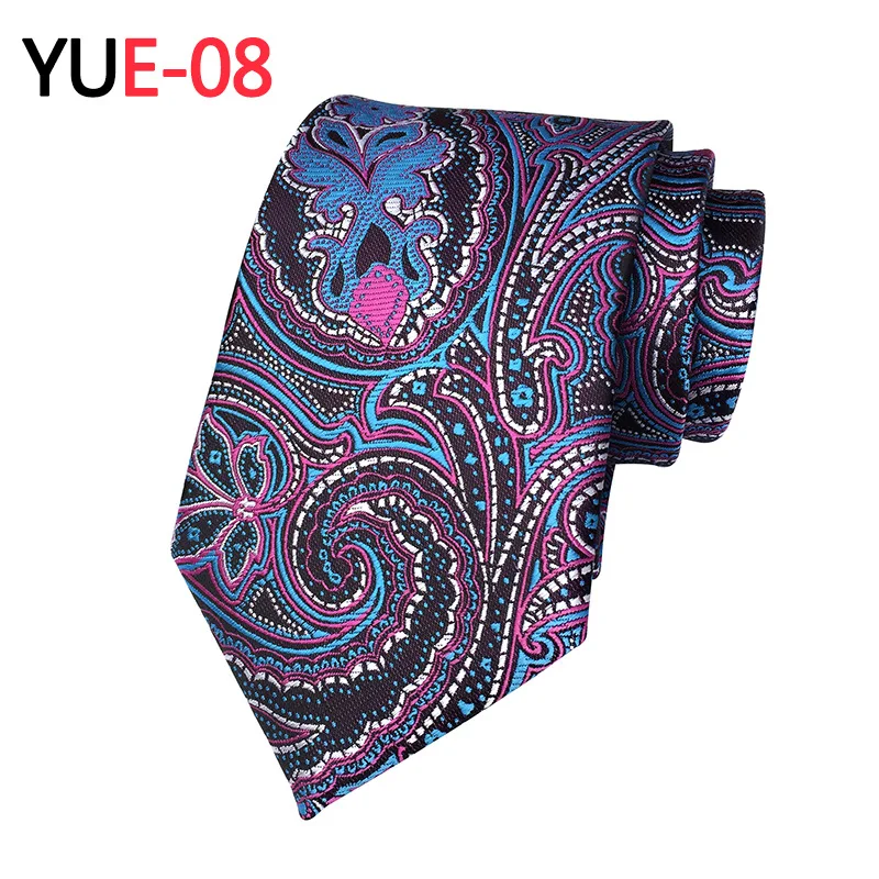Necktie Мужской Жаккардовый клетчатый цветок Пейсли Свадебный Праздничный узкий галстук на шею из полиэстера 8 см Шелковый Цветочный деловой подарок галстук - Цвет: Necktie