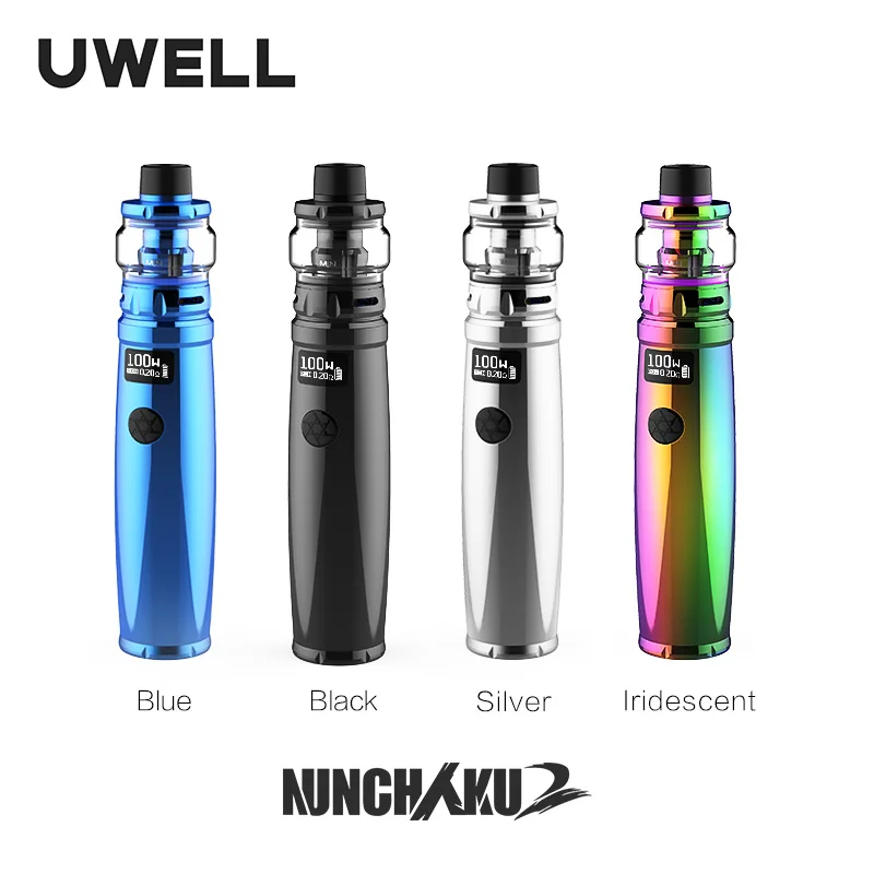 UWELL нунчаки 2 комплекта 5-100 Вт 5 мл нунчаки 2 Танк поддерживает 18650/20700/21700 батареи, электронная сигарета, набор