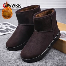 WWKK/ботинки; Мужская обувь; Кожаные Замшевые Зимние ботинки на платформе; Новинка года; теплые стильные мужские зимние ботинки;