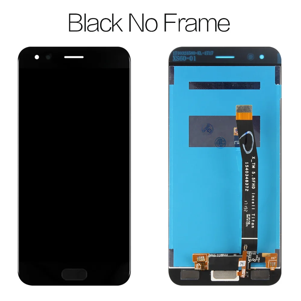 No Frame Black Экран для ASUS Zenfone 4 ZE554KL lcd панель кодирующий преобразователь сенсорного экрана в сборе с рамкой для Zenfone 4 ZE554KL Z01KD дисплей - Цвет: No Frame Black