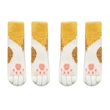 4 шт. ножки для стула, Нескользящие ножки для стола, кошачьи лапы, чехлы для ног, мебельные ножки, носки для ног, защита для ног стула