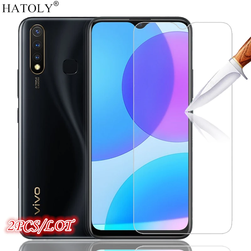 2 шт. для стекла vivo Y19 закаленное стекло Защитное экрана HD пленка телефона полное