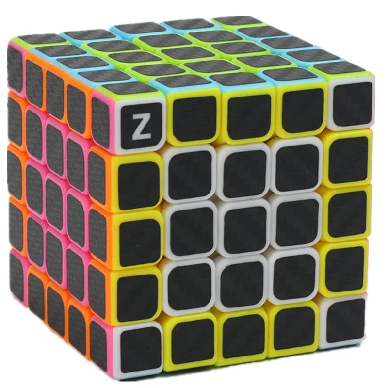 High Zcube углеродное волокно 5x5x5 безопасный ABS пластик Профессиональный Многоцветный магический куб ультра-Гладкий 5x5 скоростной Головоломка Куб детские игрушки подарок - Цвет: High