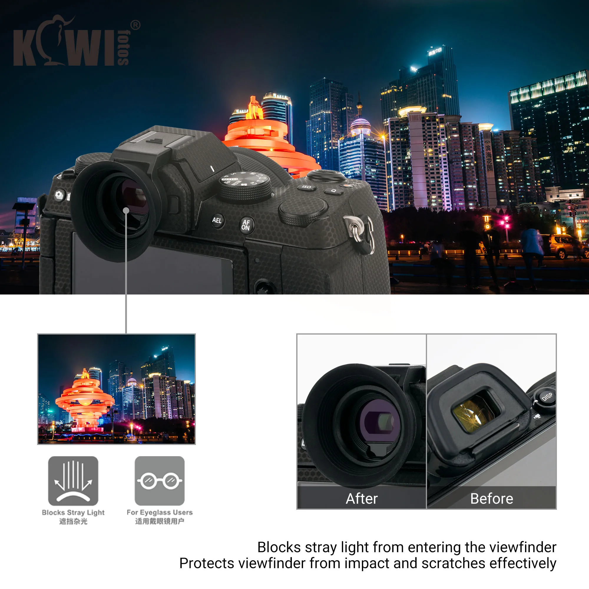 Soft Silicon Long Camera Viewfinder Eyecup Eyepiece Eye Cup Fuji Fujifilm XS10 XT200 X-S10 X-T200 X-S20 Eyeshade Protector