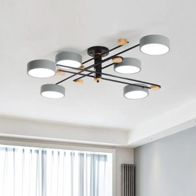  modern led ceiling lights round gray gold design for living bedroom dinning room ceiling lamp lumin - 4000198273866