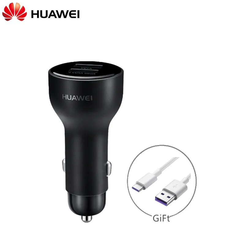 Huawei honor note10, автомобильное зарядное устройство, двойной usb, быстрая зарядка, 22,5 Вт, Макс., адаптер, type-кабель для MATE 30 lite, p30, горит, P20, 10, honor V10 - Тип штекера: black color