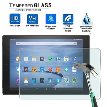 

For Amazon Fire HD 10 (2019) with alexa -Premium Tablet 9H Tempered Glass Screen Protector Film Protector Guard Cover