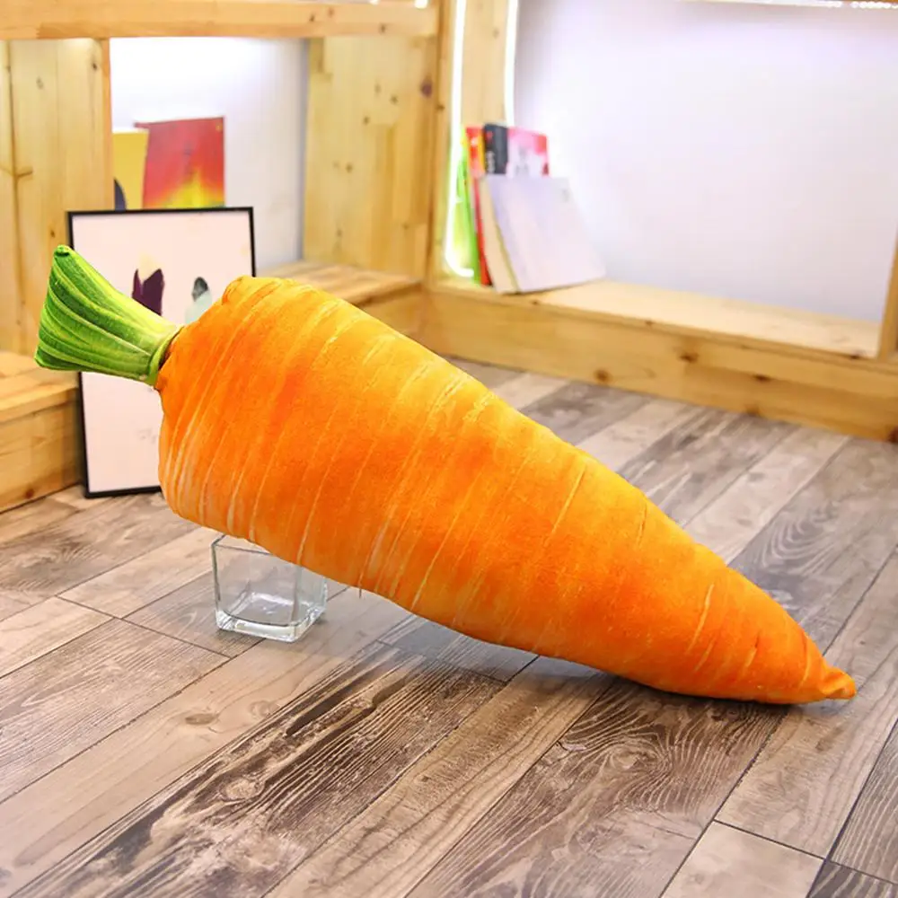Fruit Vegetable Plush Toy Pillow Doll Potato Broccoli Strawberry Apple Durian Carrot Chili Ginger Onion Pumpkin Kiwi Home Decor - Цвет: Carrot 75CM