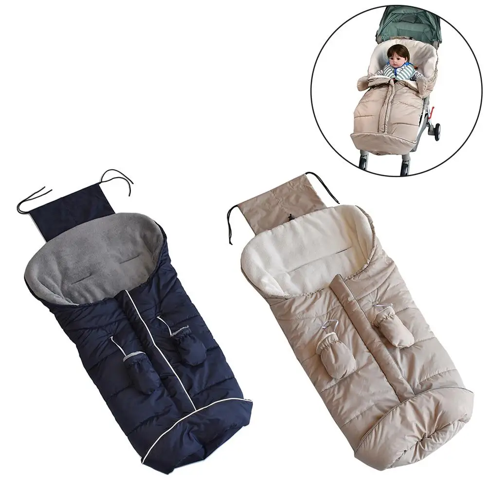 

Blue Stroller Warm Sleeping Bag Child Non-slip Footmuff Cover Sack Warm Blanket Cushion For Car Seat Stroller Cold Winter