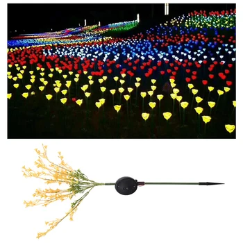 

2pcs/pack Flower Shape Outdoor Waterproof Garden Decor Landscape Solar Powered Yard Pathway Courtyard Home LED Lawn Light Patio