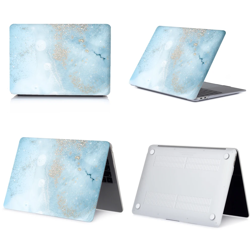 Мраморный чехол для ноутбука Macbook Touch ID Air 13 A1932 Pro retina 12 13 15 A2159 Новая сенсорная панель для Macbook Air 13+ крышка клавиатуры - Цвет: 012