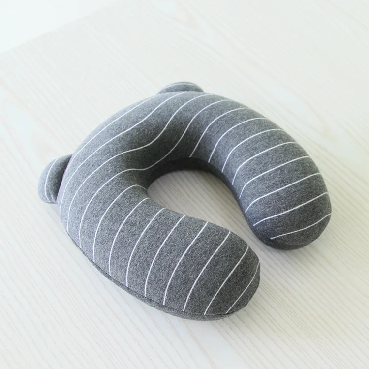 Мультяшная u-образная эргономичная подушка с защитой для шеи отскок пены памяти подушки забота о здоровье подголовник для офиса полета автомобиля Путешествия - Цвет: Dark gray