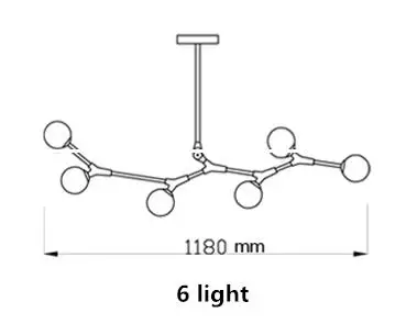 6 light Современная вилла Led G9 Led Chadelier Rod подвесная люстра со светодиодным освещением Lustre Luminarias столовая вращающаяся люстра Lamparas - Цвет абажура: 6 light