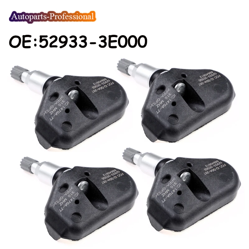 Датчик давления в шинах TPMS для Hyundai Sonata Tiburon Tuscon Kia Sorento Sportage Amanti 529333E000 52933-3E000 4 шт. |