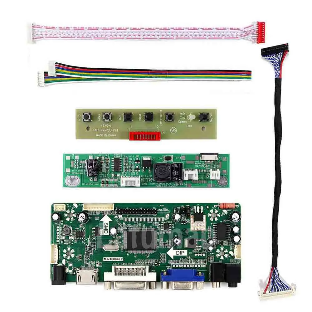 Latumab Controller Board for V236BJ1-LE1  V236BJ1-LE2 LVDS 23.6 LCD Display 30 Pin Driver Board 1366×768 HDMI+DVI+VGA (8)