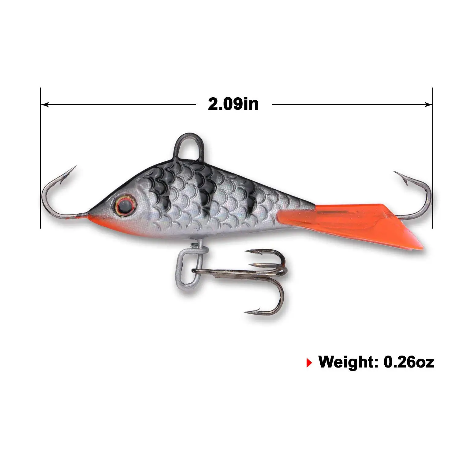 Джиги для подледной рыбалки с тройным крюком, один крючок для Walleye, зимние рыболовные приманки, ледяные джигггинг
